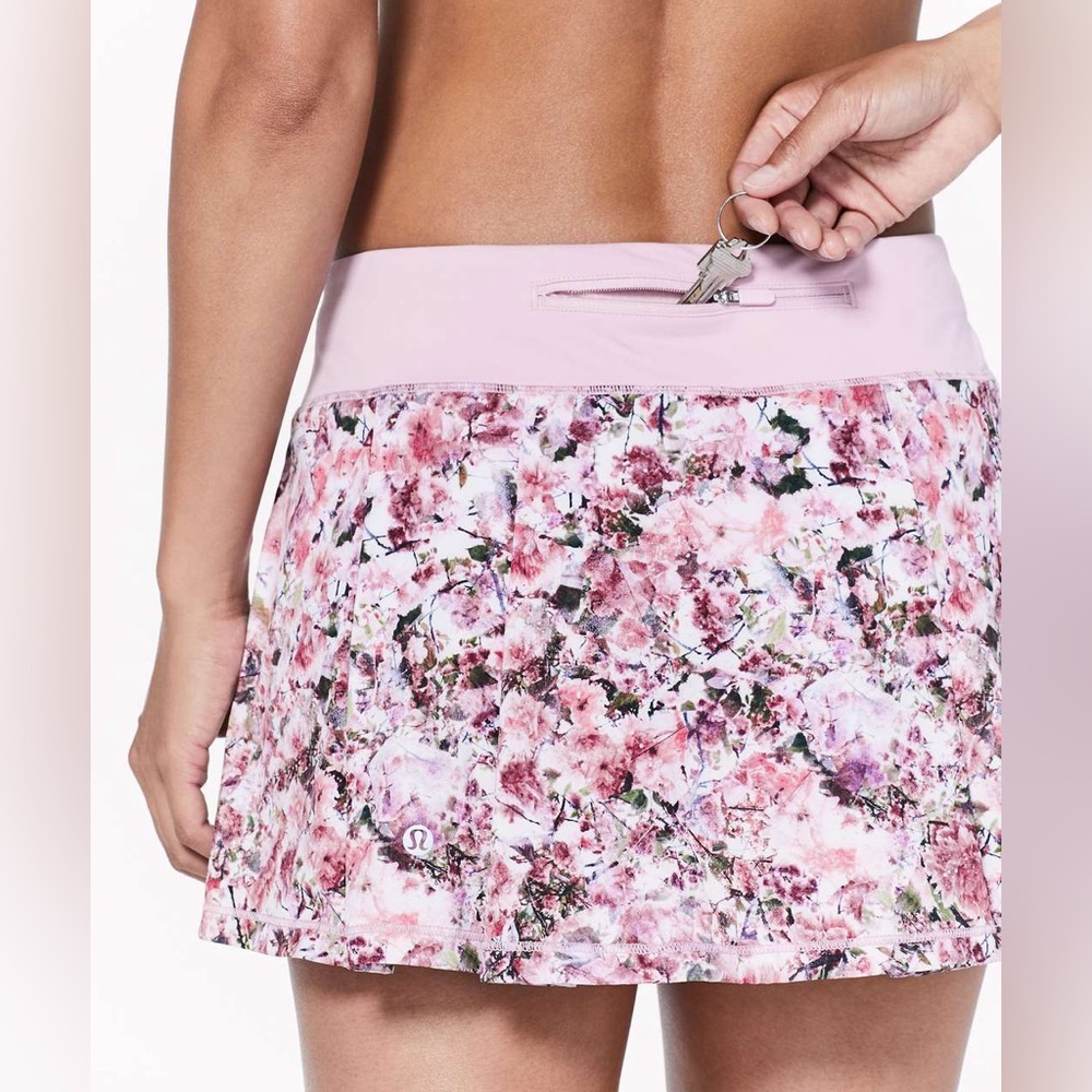 lululemon athletica Pink Floral Athletic Skirt